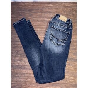 BKE Stella Slim Fit Low Rise Skinny Dark Wash Blue Jeans 23x29.5 Stretch
